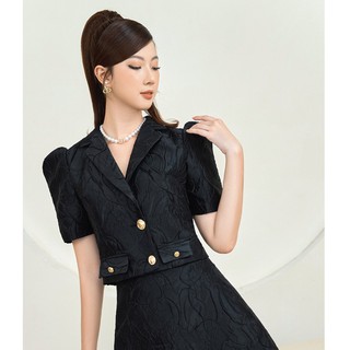 Áo vest lửng gấm hoa - Rosaline Top