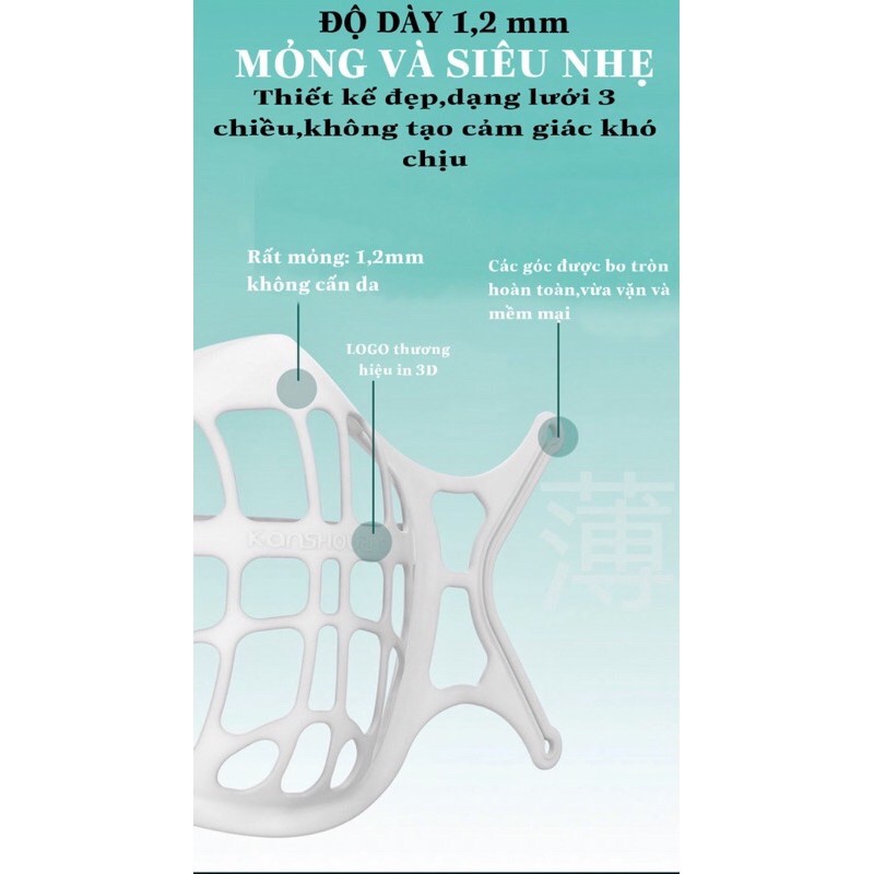 [SALE 10%] Miếng đệm lót khẩu trang silicon chống trôi son, dễ thở | BigBuy360 - bigbuy360.vn