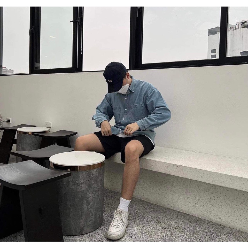Áo sơ mi jean Kun shop áo sơ mi nam tay dài chất jean cao cấp