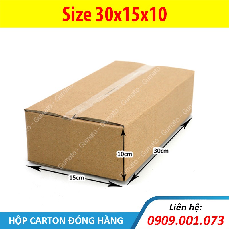 Combo 20 cái hộp giấy size 30x15x10 cm, thùng carton gói hàng Everest