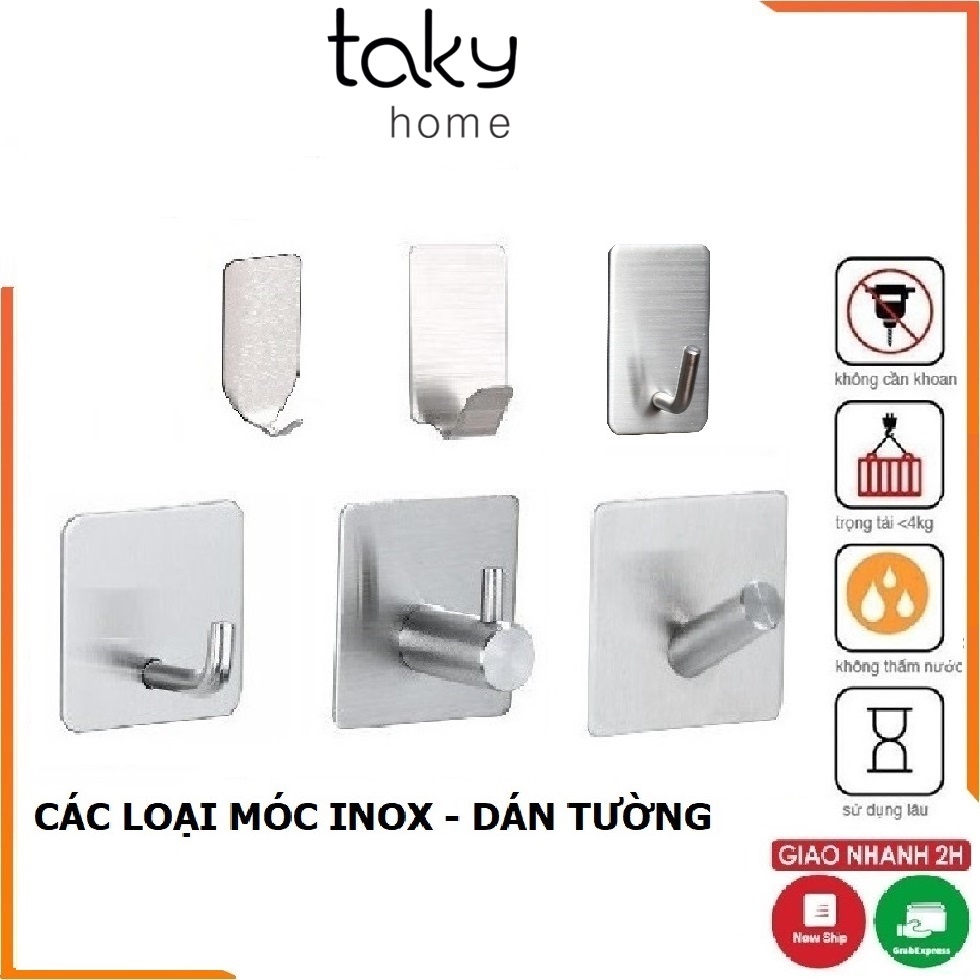 Móc Dán Tường Chịu Lực Siêu Dính, Treo Đồ Đa Năng, Tiện Dụng Gia Đình. TakyHome 2000