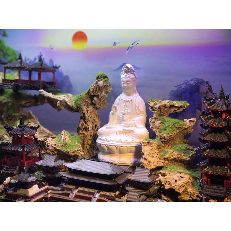 Tượng bồ tát, phật bà quan âm cao cấp- phụ kiện trang trí bể cá, tiểu cảnh, sân vườn, hòn non bộ