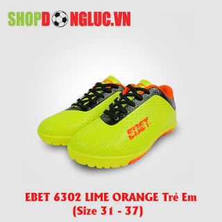 GIÀY ĐÁ BÓNG TRẺ EM EBET 6302 Lime/Orange