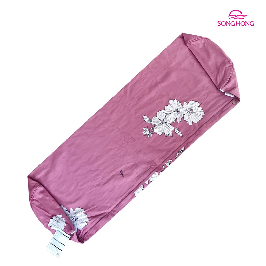 Vỏ gối ôm Sông Hồng - 100% cotton - kt 38x100cm