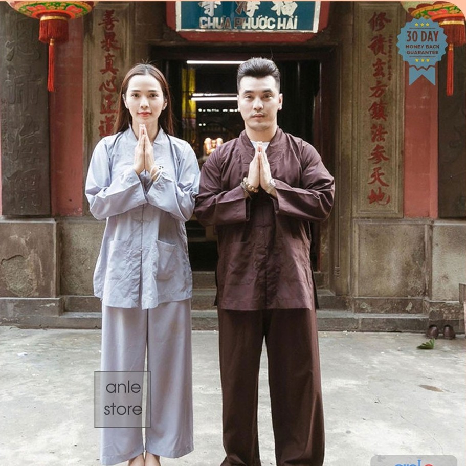 Đồ lam đi chùa La Hán Dành Cho Phật Tử Nam Nữ Đơn Giản, Giản Dị, Trang Nghiêm S4