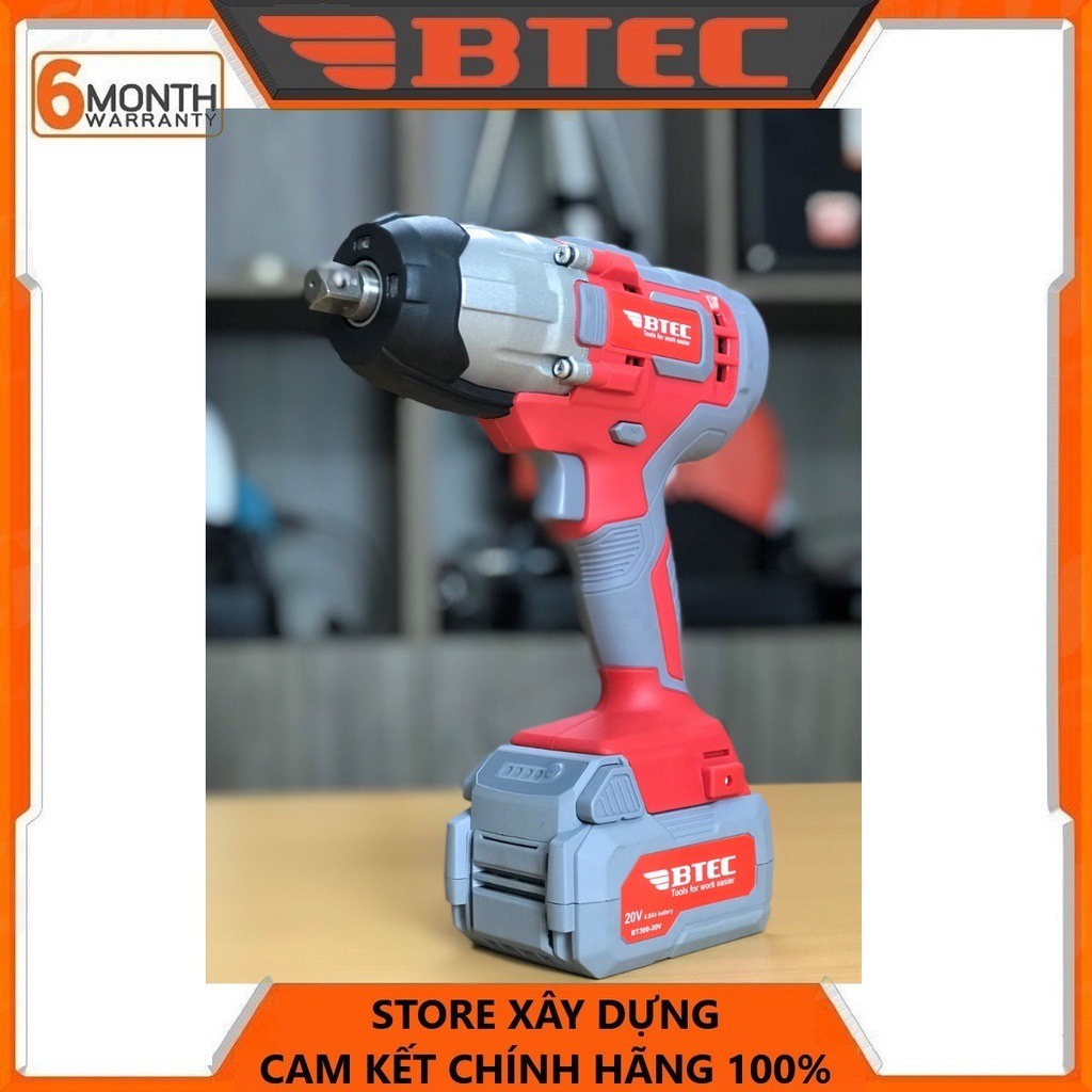 MÁY SIẾT BULONG BTEC 𝟐𝟎𝐕 𝐁𝐓𝐄𝐂 𝐁𝐓𝟑𝟎𝟎-𝟐𝟎𝐕 (𝟏 𝐏𝐈𝐍, 𝟏 𝐒𝐀̣𝐂)- HÀNG CHÍNH HÃNG