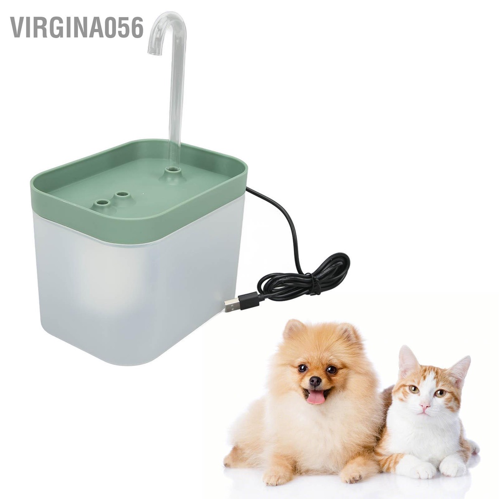 Có thể bán buôn Đài phun nước 1 5L dành cho mèo Yên tĩnh Lưu thông tự động Dòng chảy không thấm uống thú cưng với vòi khuỷu tay Virgina056 Hàng giao ngay