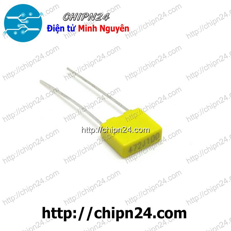 [10 CON] (KG2) Tụ kẹo vàng 472J 100V (5MM) (472 4.7nF)