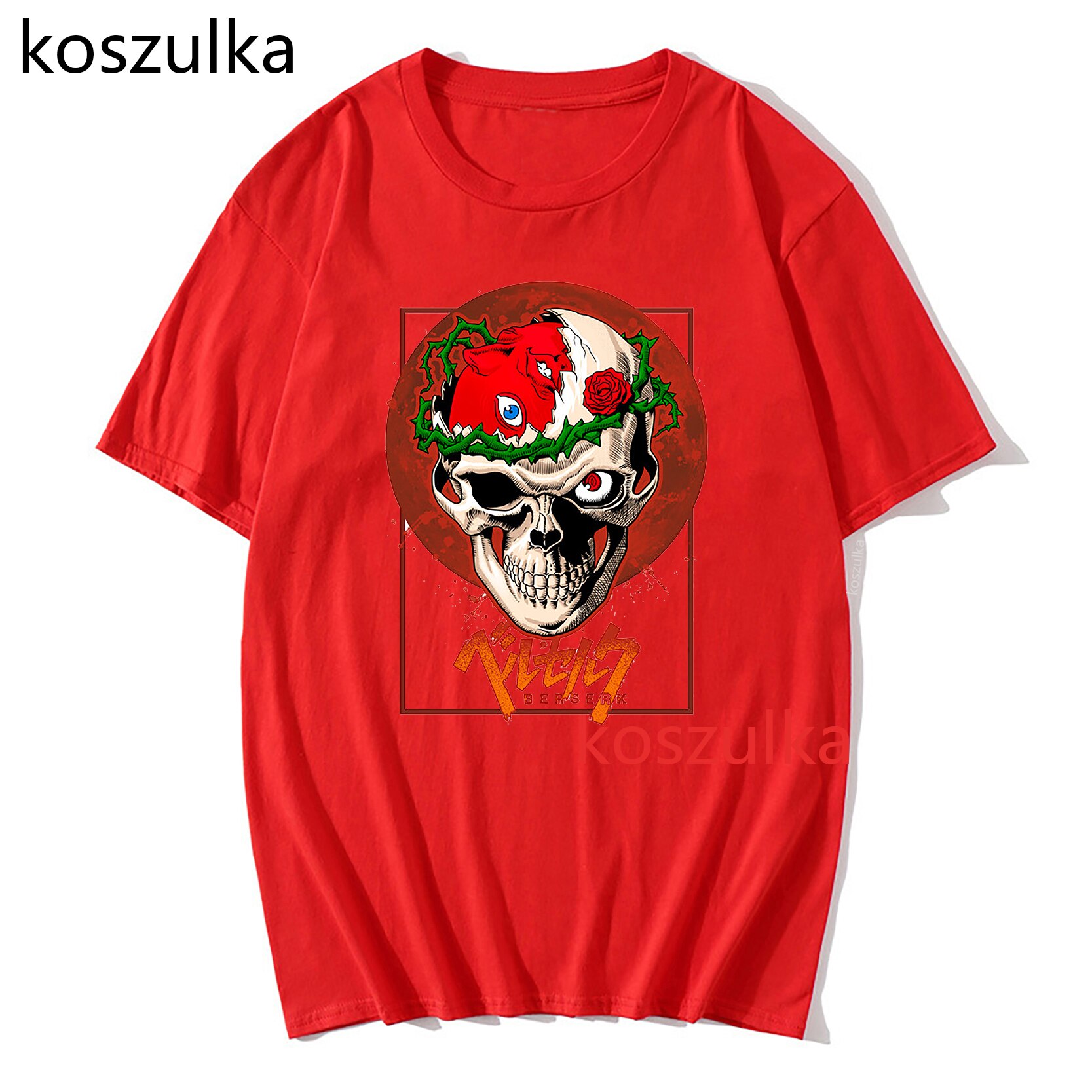 2021Berserk Guts Skull T Shirt Men Manga Swordsman Gatsu Sacrifice Zodd Anime T-shirt 90s Unisex Graphic Tshirt Top Tee