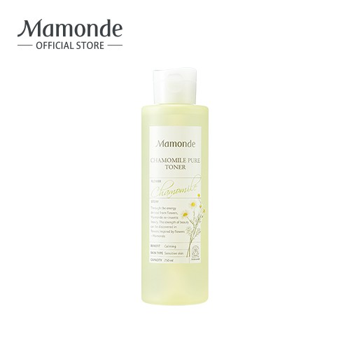  Nước cân bằng dưỡng ẩm thiết yếu dịu nhẹ cho da nhạy cảm Mamonde Chamomile Pure Toner 250ml