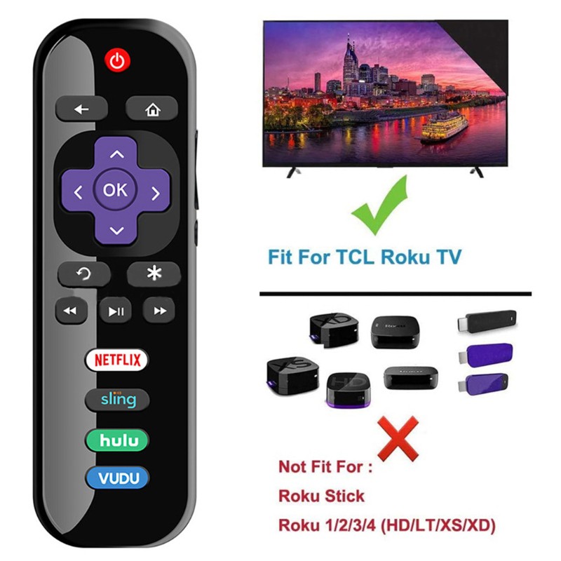 NETFLIX Điều Khiển Từ Xa Cho Tv Tcl Roku Tv Rc280