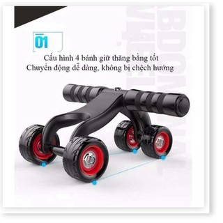 con lăn tập bụng 4 bánh - full box ( hàng loại 1)