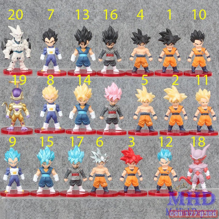 [MHĐ] Mô hình nhân vật Dragon Ball 21 con