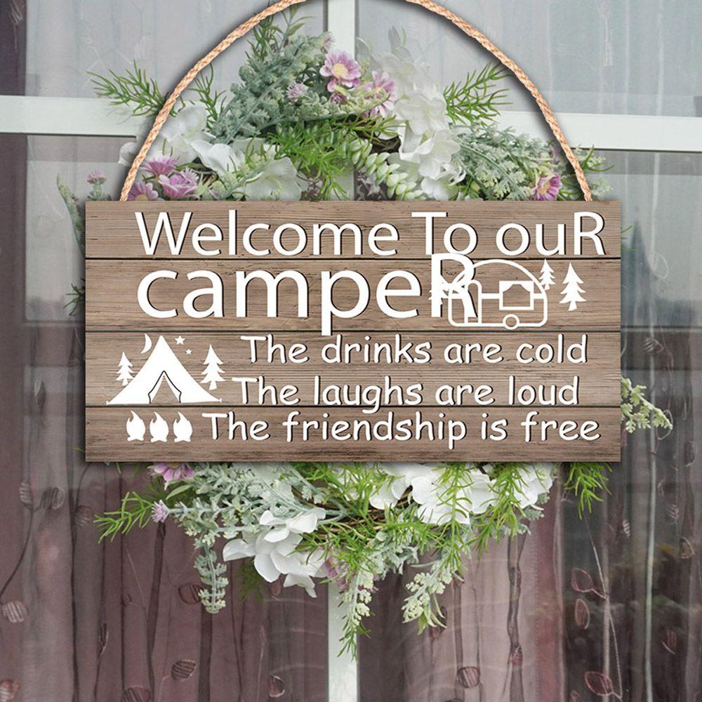 Biển Gỗ Treo Cửa Chào Mừng Halloween In Chữ Happy Halloween