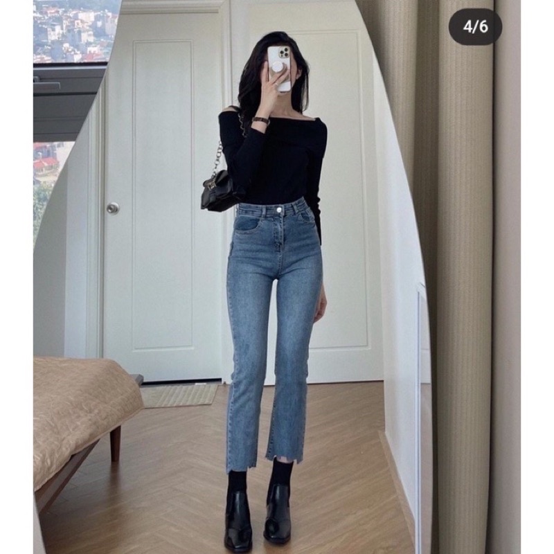 quần jean cắt vạt ống( ảnh thật lant.clothing)
