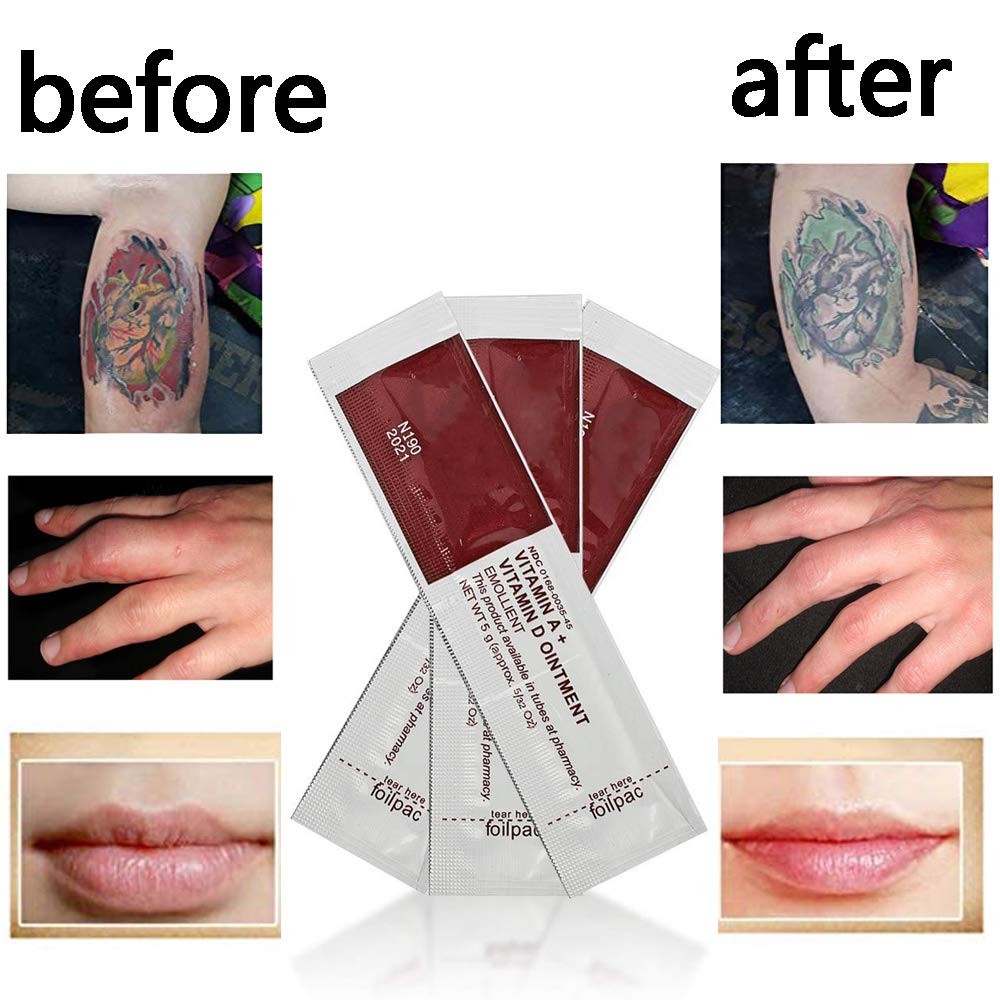 Dưỡng môi, mày sau phun xăm, dưỡng vitamin Ad sau xăm, dưỡng hình xăm gói nâu, dưỡng VITAMIN AD