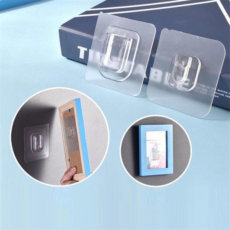 10 Cặp móc treo đồ trong suốt có giác hút gắn tường tiện dụng