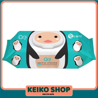 [HCM] Khăn giấy ướt Agi không mùi 100 tờ (Gấu/chim cánh cụt)