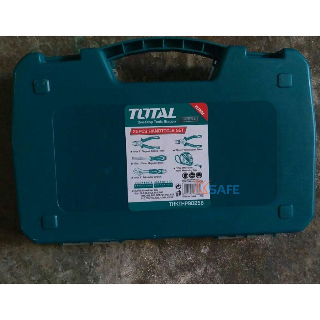 Bộ dụng cụ cầm tay 25 chi tiết TOTAL THKTHP90256 mạ chrome chắc chắn, chịu lực, chịu nhiệt tốt - chính hãng