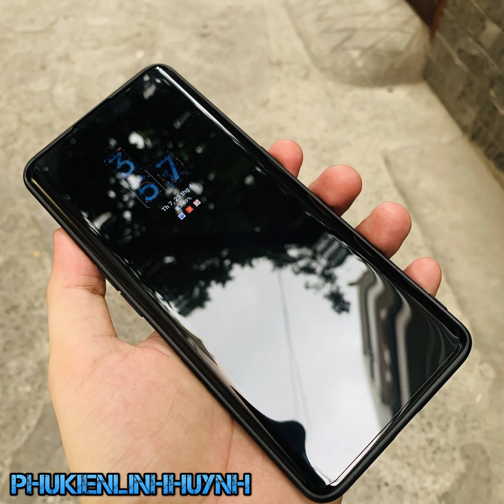 Oppo Find X2_Ốp lưng vân vải Jean chống bán vân tay