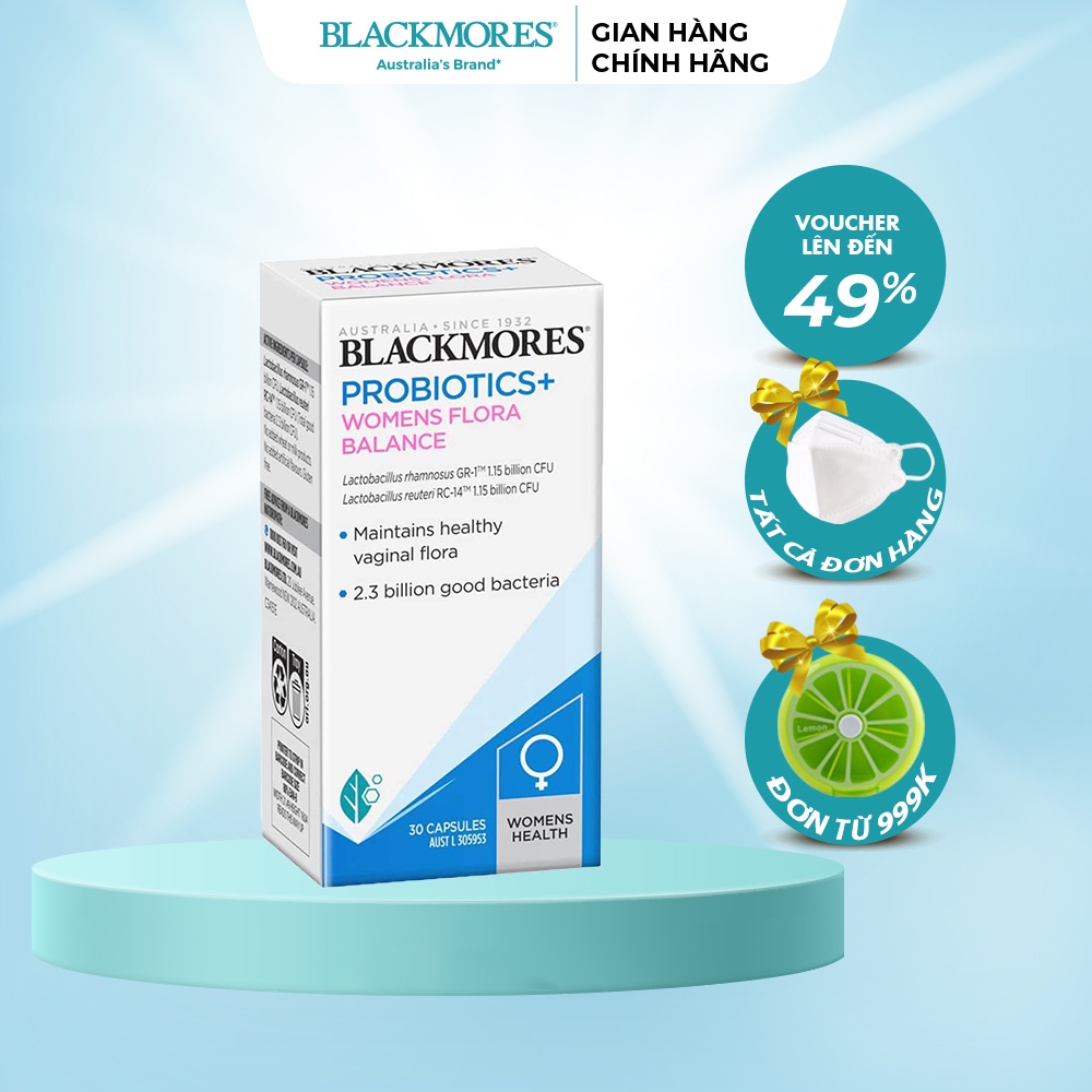 Viên uống phục hồi vệ sinh âm đạo Probiotics Womens Flora Balance Blackmores Úc 30viên