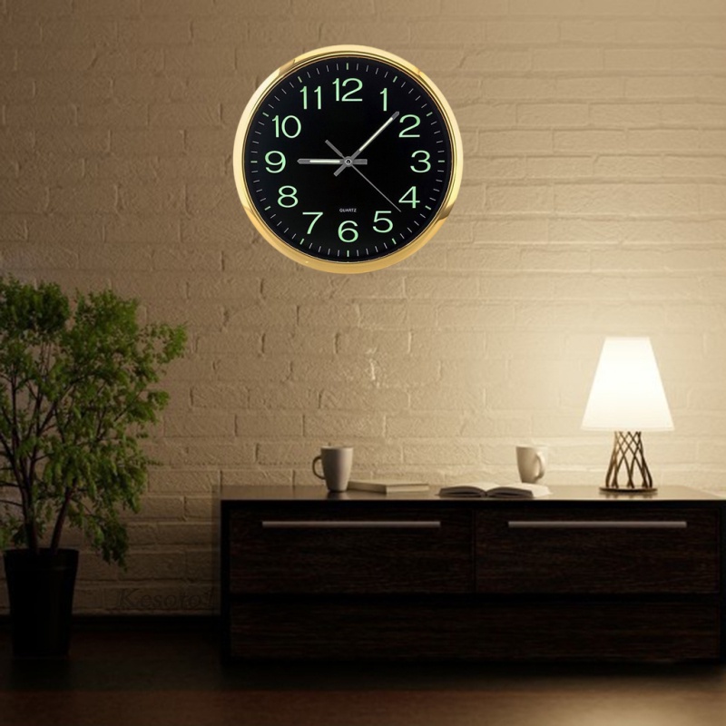 Đồng Hồ Treo Tường Dạ Quang Hiện Đại Không Cần Khoan Lỗ Trang Trí Nhà Cửa / Văn Phòng