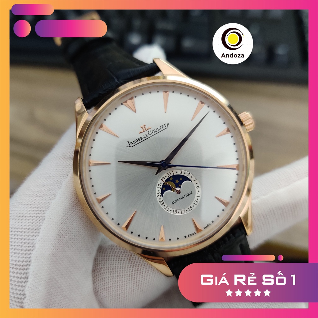 Đồng hồ cơ nam automatic moonphase Andoza dây da cao cấp J01