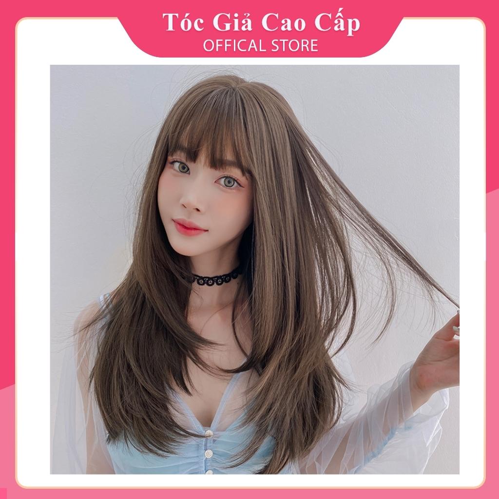 Tóc giả nguyên đầu nữ❤️FREESHIP❤️ Tóc giả cả đầu layer mềm mượt như tóc thật mã 8258