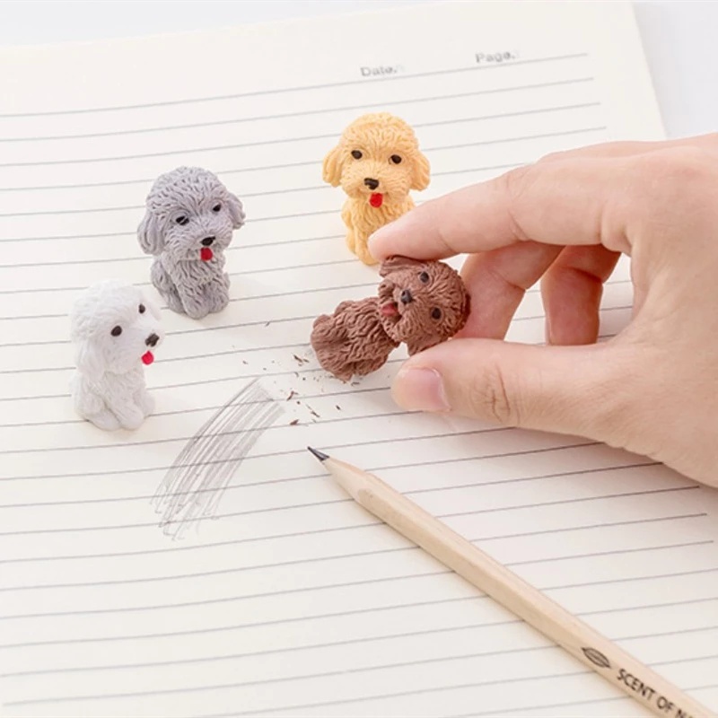 Gôm tẩy bút chì hình chú cún nhỏ gọn dễ thương cho bé