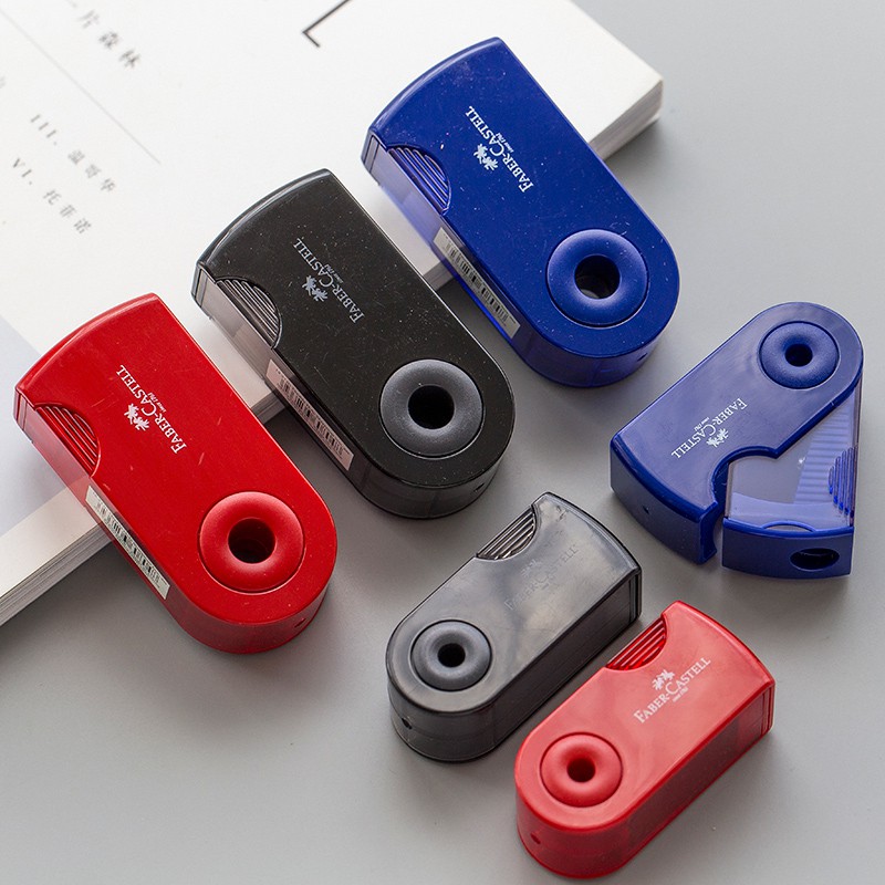 Seamiart_FABER CASTELL 1PC Push Pull Single/Double Hole Pencil Sharpener_Multifunctional School & Office stationery