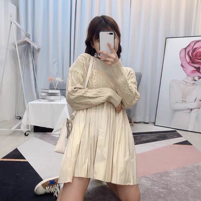 Váy len babydoll