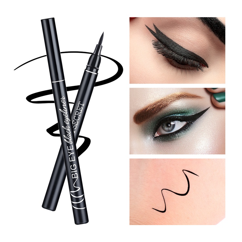 1 Bút Kẻ Mắt Dạng Lỏng Màu Lì Tự Nhiên Nhanh Khô / Bút Kẻ Mắt Chống Nước Lâu Trôi Màu Đen