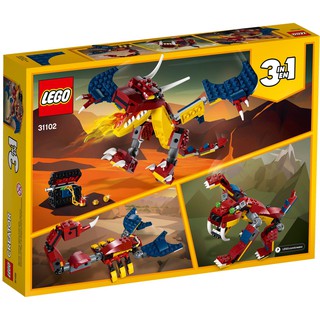 LEGO 31102 Creator - Rồng Lửa (Rồng Lửa / Hổ Răng Kiếm / Bọ Cạp)