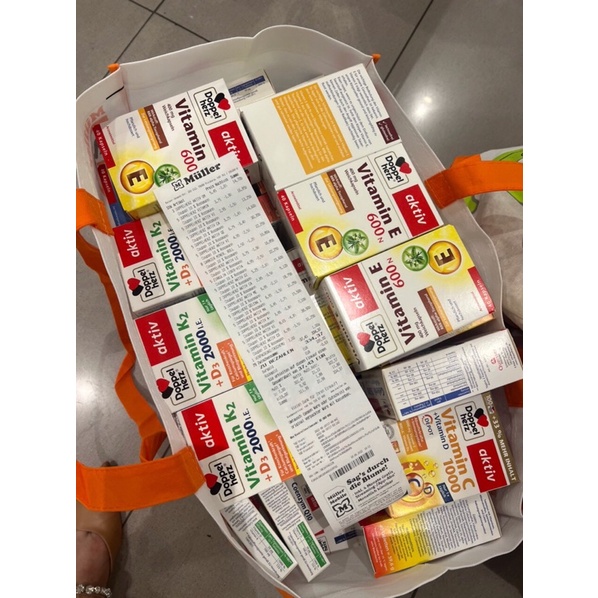 Viên uống bổ sung vitamin C và viamin D Doppel herz Hàng Đức hộp 30v