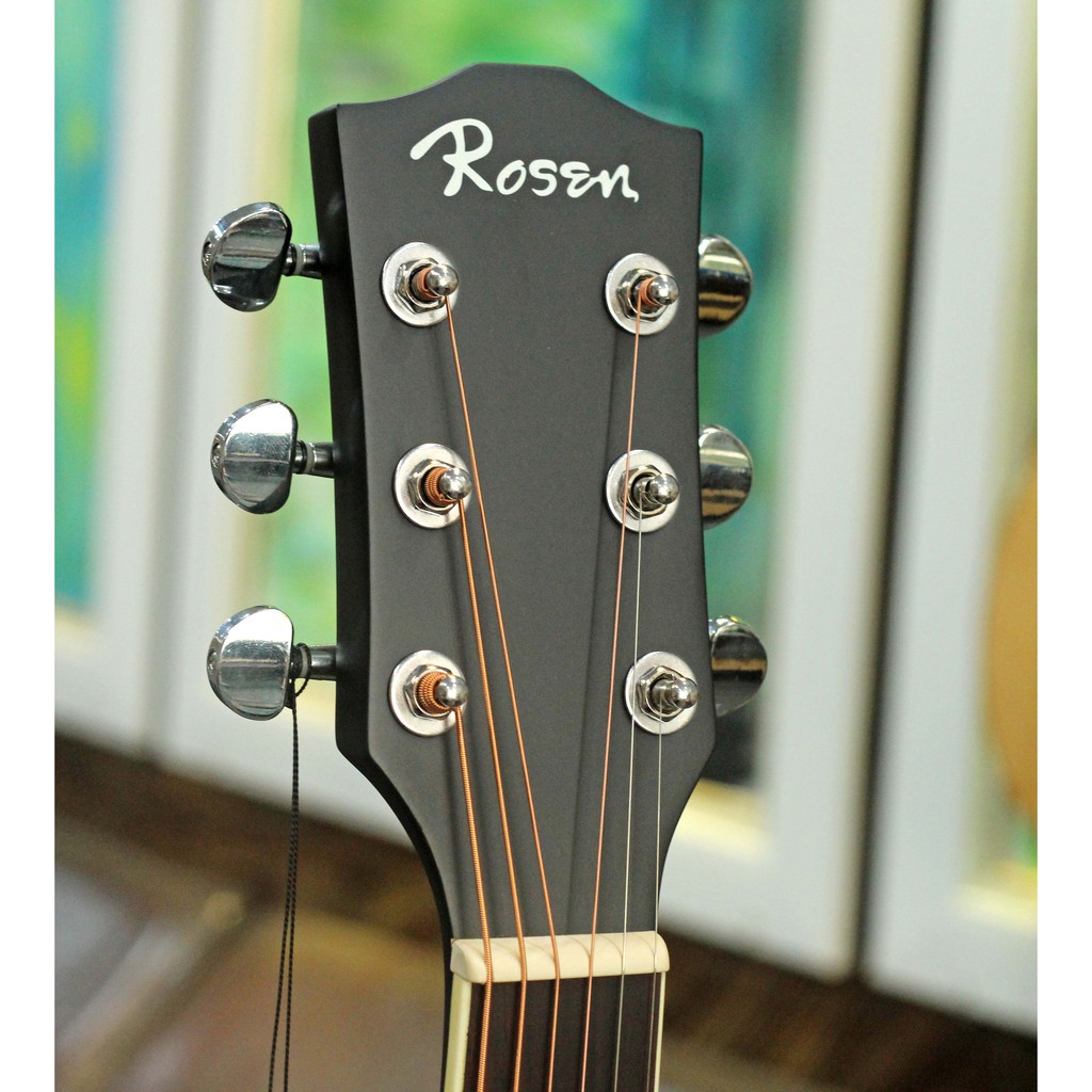 Đàn Guitar Acoustic Rosen Sunburst G11 (solid top)+Tặng kèm khóa học của Guitarist Hiển râu và đầy đủ phụ kiện
