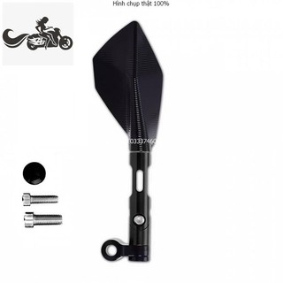 Kính Chiếu Hậu Xe Máy Gương Xe Máy Rizoma 5 Cạnh L2 Màu Đen Hợp Thời Trang cho Wave, Sh, AB, Ex, SHmode, honda winner...