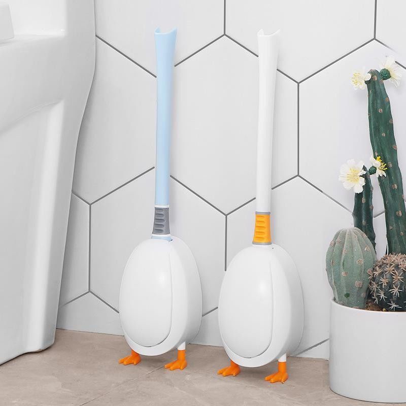 Bàn Chải Vệ Sinh Toilet Tay Cầm Dài Bằng Silicon Mềm Tiện Dụng