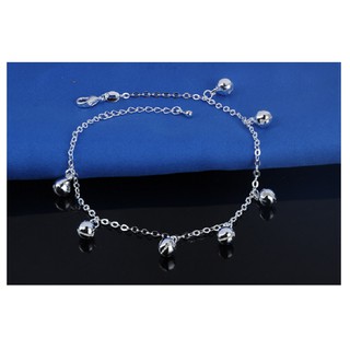 Lắc chân nữ mạ bạc 925 dầy lục lạc sang trọng-lc6
