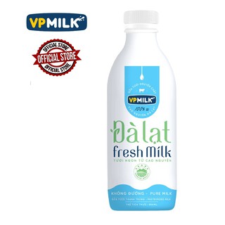 [CHỈ BÁN Ở HỒ CHÍ MINH] Sữa tươi thanh trùng VPMilk Đà Lạt Fresh Milk 950ml- Không Đường dành cho mọi lứa tuổi