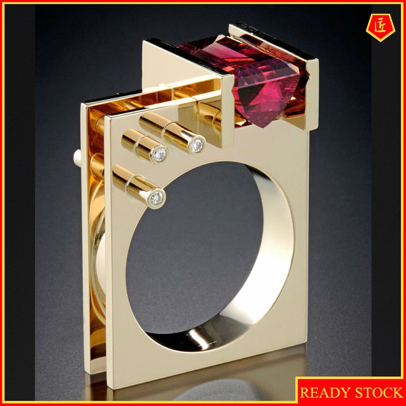 (Hàng Có Sẵn) Nhẫn Mạ Vàng 18k Sang Trọng