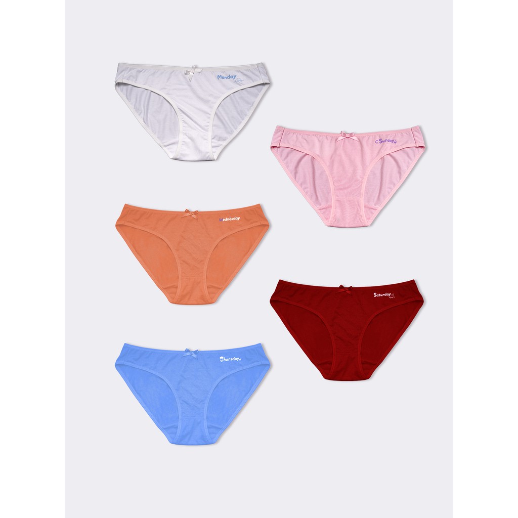 Combo 05 quần lót VERA Bamboo 7 ngày dáng bikini - 0149C