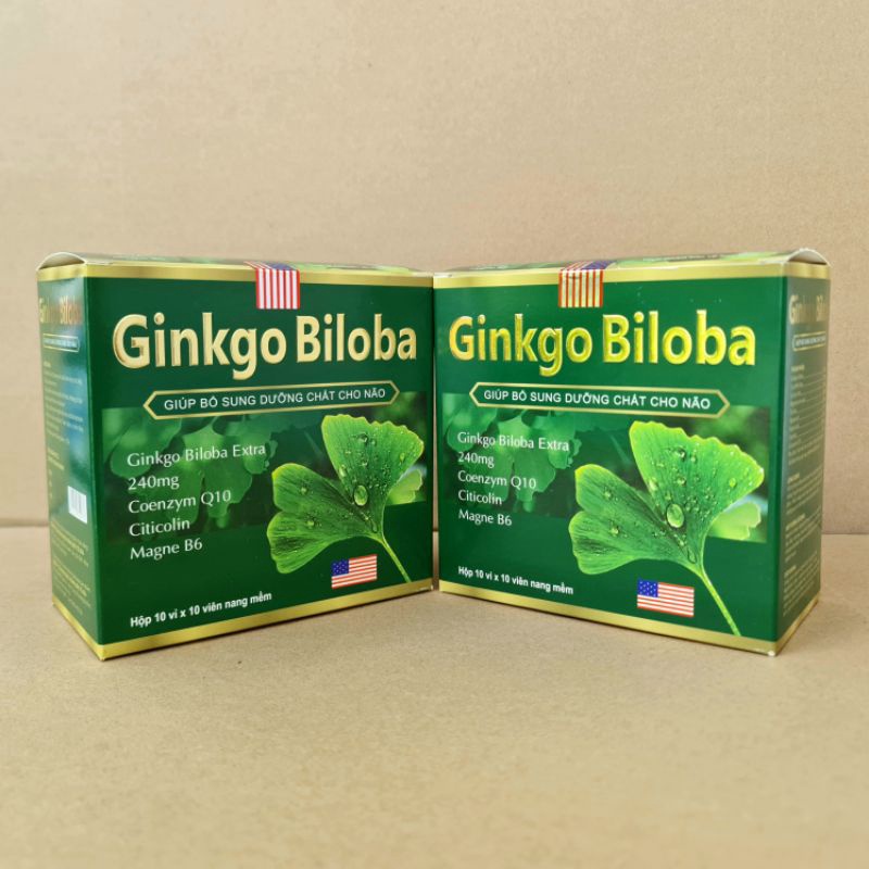 Hoạt huyết dưỡng não Ginkgo Biloba 240mg giúp bổ sung dưỡng chất cho não, tăng cường tuần hoàn máu não - Hộp 100 viên