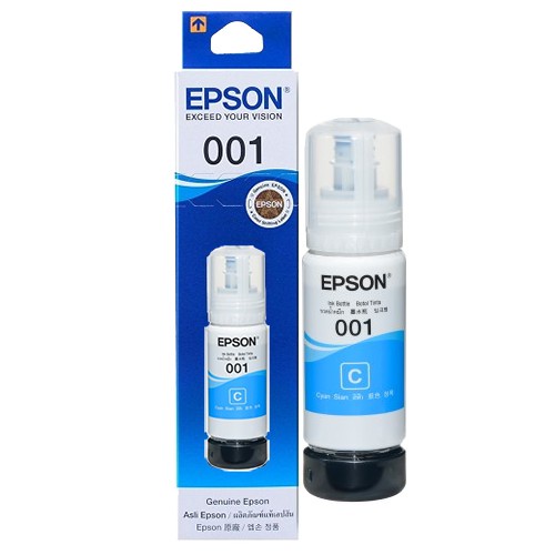 Mực máy in Epson L4150 / L4160 / L6160 / L6170 / L6190, Mực Epson 001 Đen, Xanh, Vàng Đỏ Chính hãng.