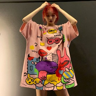 Áo thun nữ tay ngắn form rộng phong cách mùa hè ulzzang ( 3 màu ) có big size