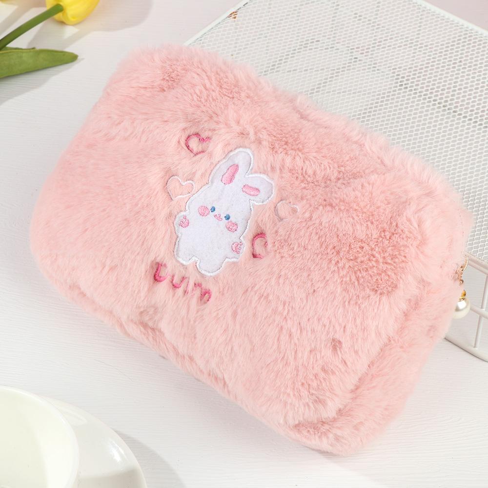 .Túi Đựng Mỹ Phẩm Xách Tay Hình Gấu Hoạt Hình Nhồi Bông Dễ Thương