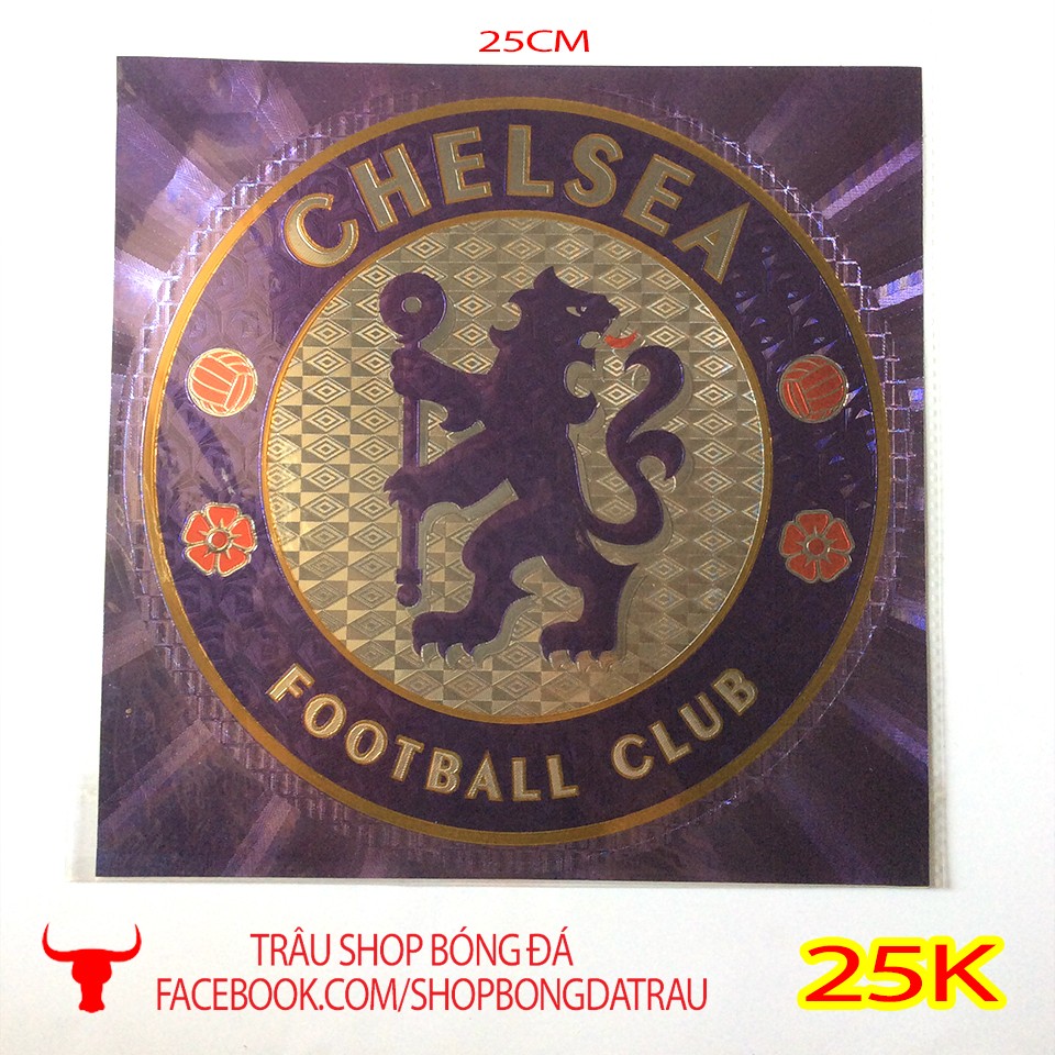 Tấm dán lưu niệm 25*25 - các câu lạc bộ bóng đá Manchester, Arsenal, Chelsea, Barca, Real, Liverpool - Trâu shop