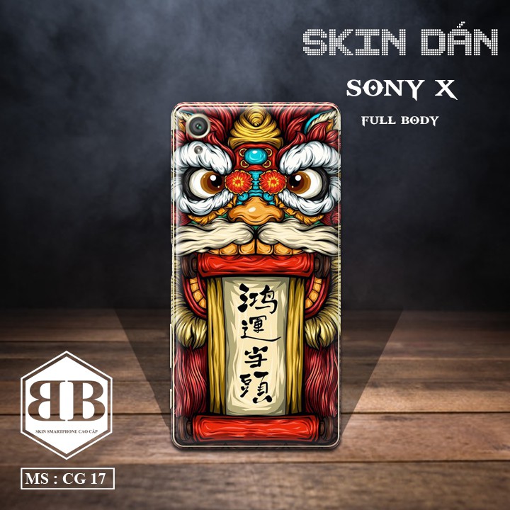 Bộ Skin Dán Sony Xperia X dán full lưng viền dùng thay ốp lưng điện thoại bao đẹp