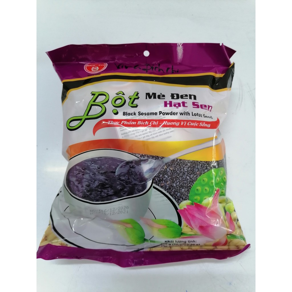 [350g] Bột mè đen hạt sen [VN] BÍCH CHI Black Sesame Powder with Lotus Seed (btn-hk)