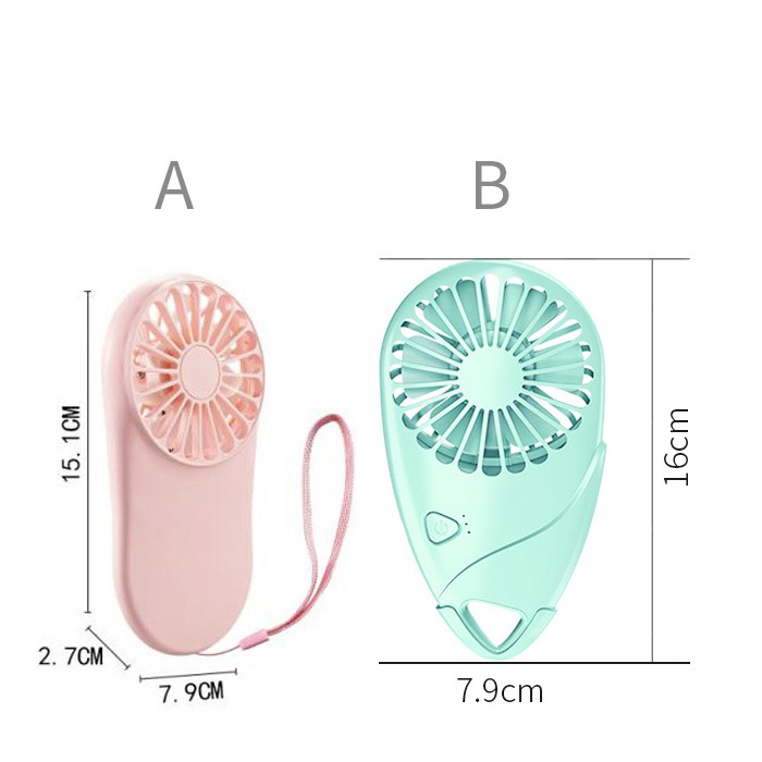 Quạt Sạc Usb Cầm Tay 3 Tốc Độ Thổi Tiện Lợi