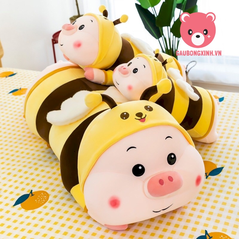 Gấu Bông Lợn Ong đáng yêu đủ size 75cm-1m2, Thú nhồi bông Heo Ong vàng cute, Quà tặng gấu bông gaubongxinh.vn